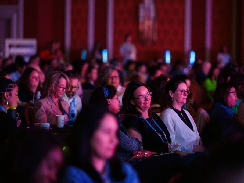 Snapshot of attendees attending a session